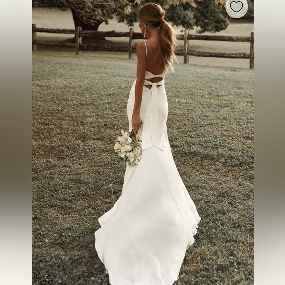 Dresses | Elegant White Backless Wedding Dress | Poshmark